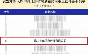 Good News | East China Information, a subsidiary of Feiliks, was selected as a key software enterprise in the planning layout of Jiangsu Province in 2022